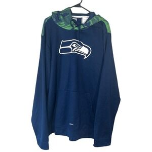 Zubaz Men's NFL Team Apparel Seattle Seahawks Pullover Hoodie Sweatshirt XL